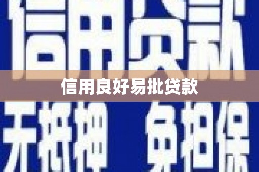 通榆信用良好易批贷款